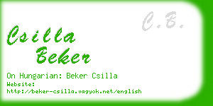 csilla beker business card